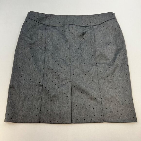 Banana Republic Polka Dot Straight Skirt Gray/Black Size 14 Zip - Picture 7 of 9